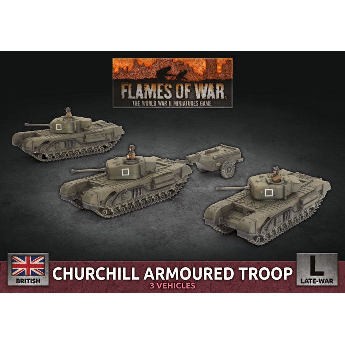 Flames of War | British Churchill Armoured Troop | 15mm Plastic Unit