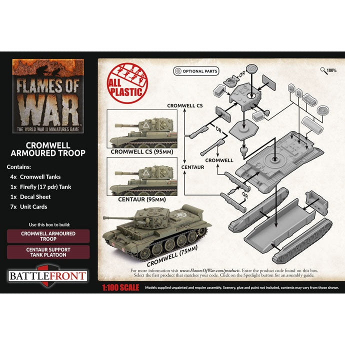 Flames of War | British | Cromwell Armoured Troop | 15mm Plastic Unit