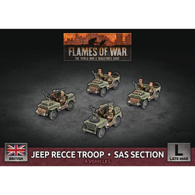 Flames of War | British Jeep Recce Troop - SAS Section | 15mm Plastic Unit