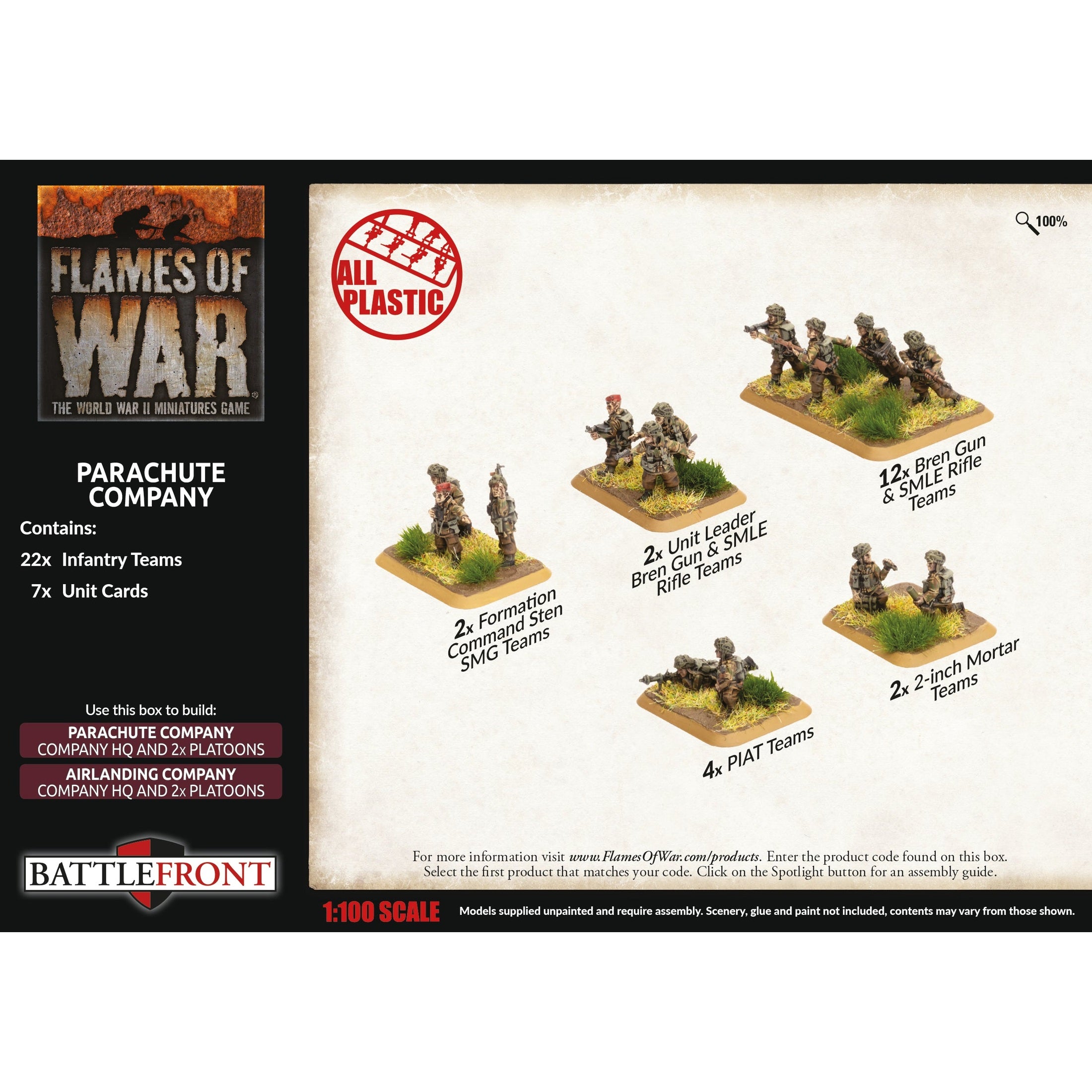Flames of War | British | Parachute Company | 15mm Plastic Unit