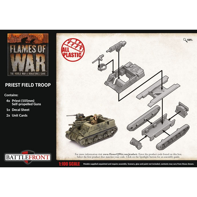 Flames of War | British Priest Field Troop | 15mm Plastic Unit