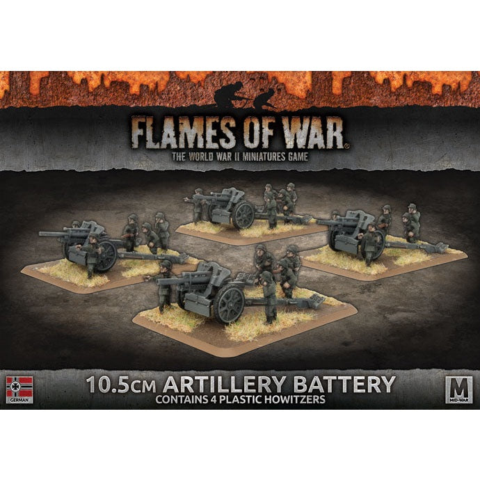 Flames of War | German | 10.5cm Artillery Battery | 15mm Plastic Unit