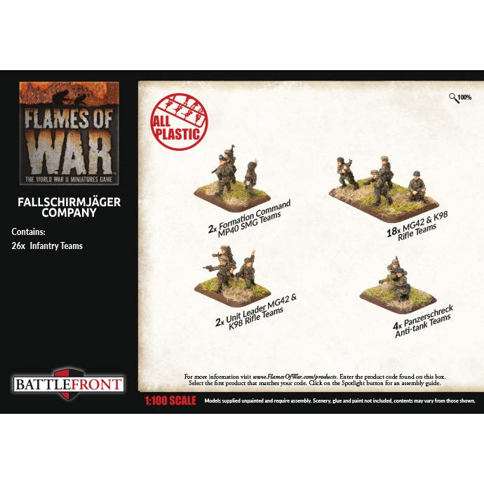 Flames of War | German Fallschirmjager Company | 15mm Plastic Unit