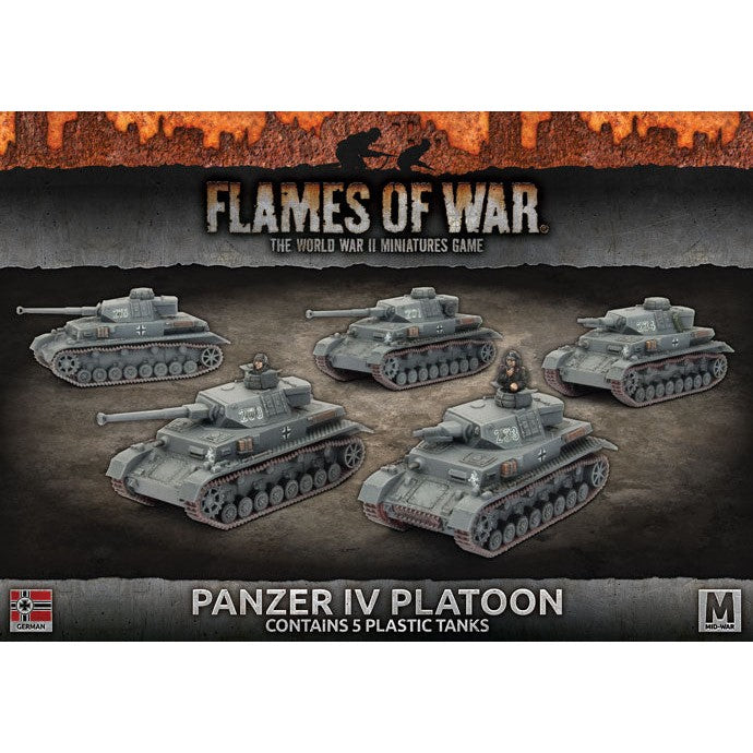 Flames of War | German Panzer IV Platoon | 15mm Plastic Unit