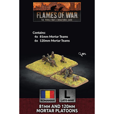Flames of War | Romanian | 81mm and 120mm Mortar Platoon | 15mm Metal Unit Blister Pack