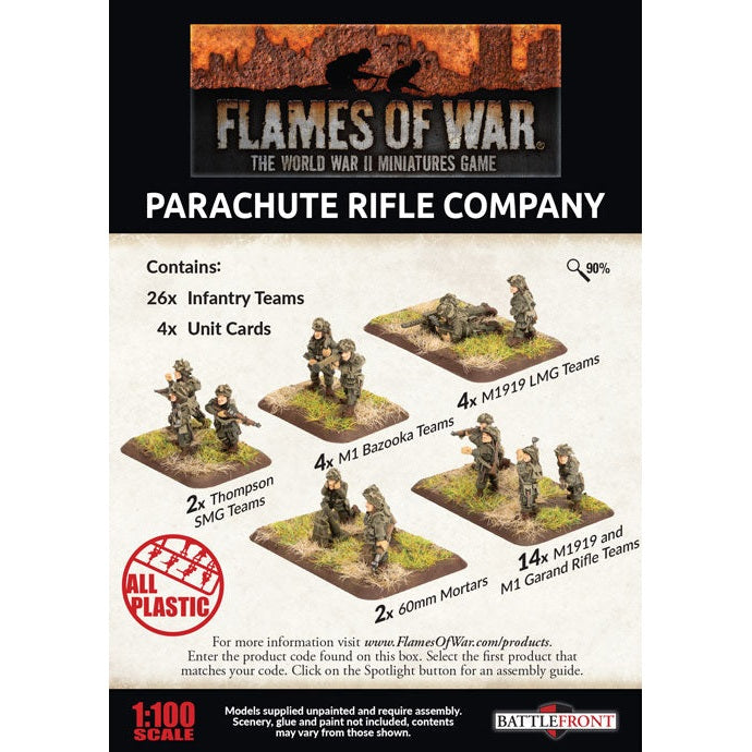 Flames of War | USA | Parachute Rifle Company | 15mm Plastic Unit