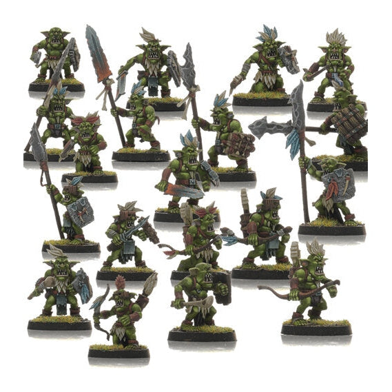 Shieldwolf Miniatures | Fantasy Forest Goblin Infantry | 28mm Plastic Unit | North Star Games | Miniature Kingdoms