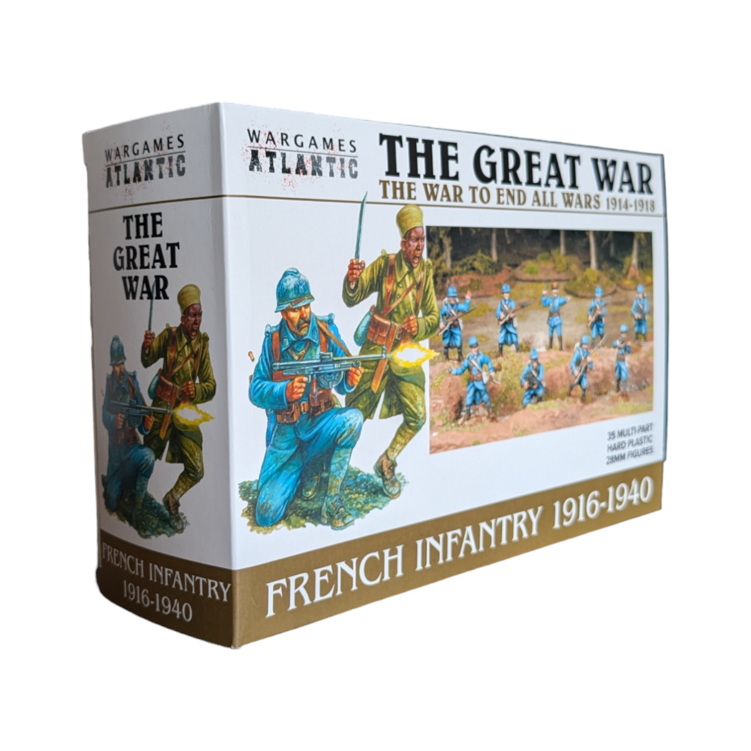 The Great War | French Infantry 1916-1940 | Plastic Unit | Wargames Atlantic | Miniature Kingdoms