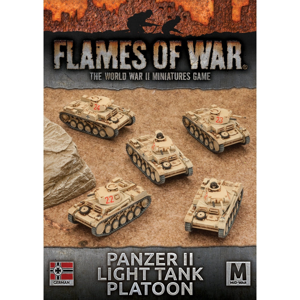 Flames of War | Clearance | German Panzer II Light Tank Platoon | 15mm Metal / Resin Unit | Battlefront | Miniature Kingdoms