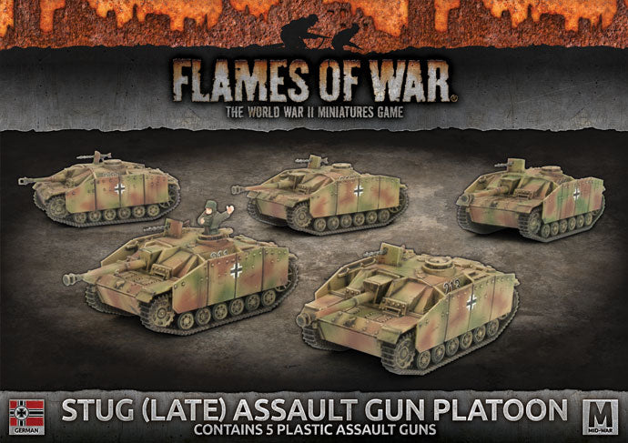 Flames of War | German Stug Late Assault Gun Platoon | 15mm Plastic Unit