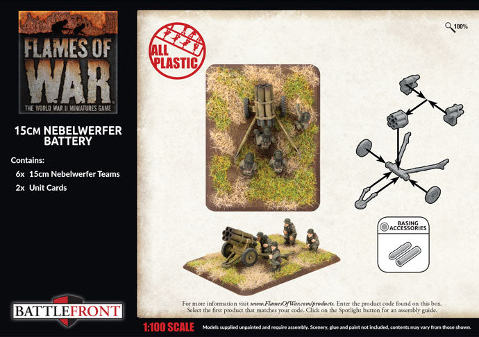 Flames of War | German Nebelwerfer Battery 15cm | 15mm Plastic Unit