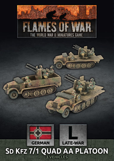 Flames of War | German Sd Kfz 7/1 Quad AA Platoon | 15mm Resin / Metal Unit