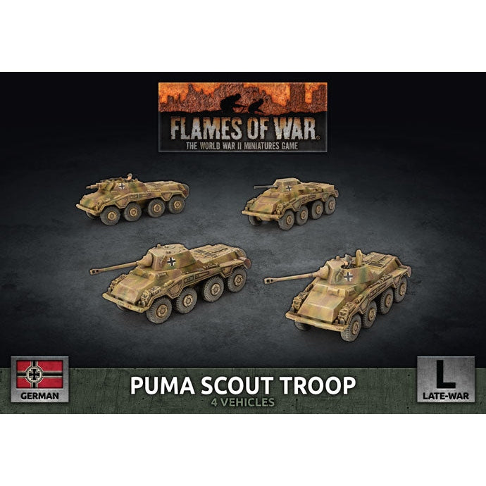 Flames of War | German Puma Scout Troop | 15mm Plastic Unit