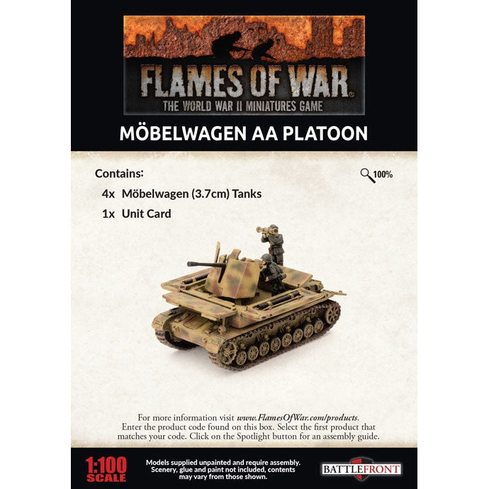 Flames of War | German | Mobelwagen AA Platoon | 15mm Metal / Resin Unit