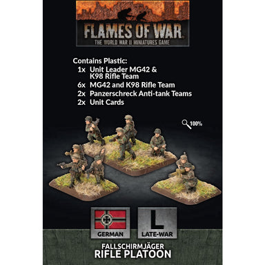 Flames Of War | German | Fallschirmjager Rifle Platoon | 15mm Plastic Blister Pack