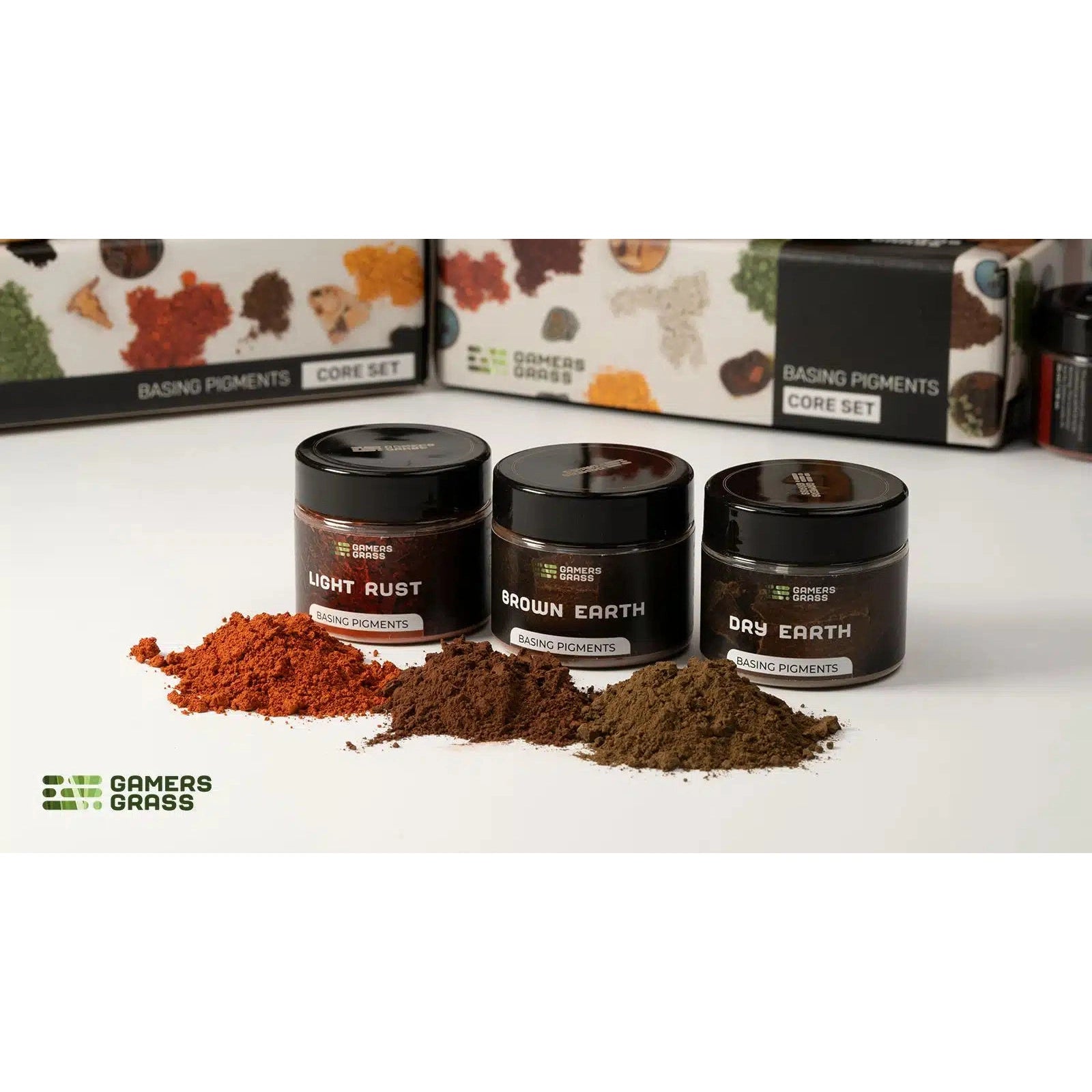 Gamers Grass | Basing Pigments Core Set | GGSB-BPCS | Basing Pigments Box