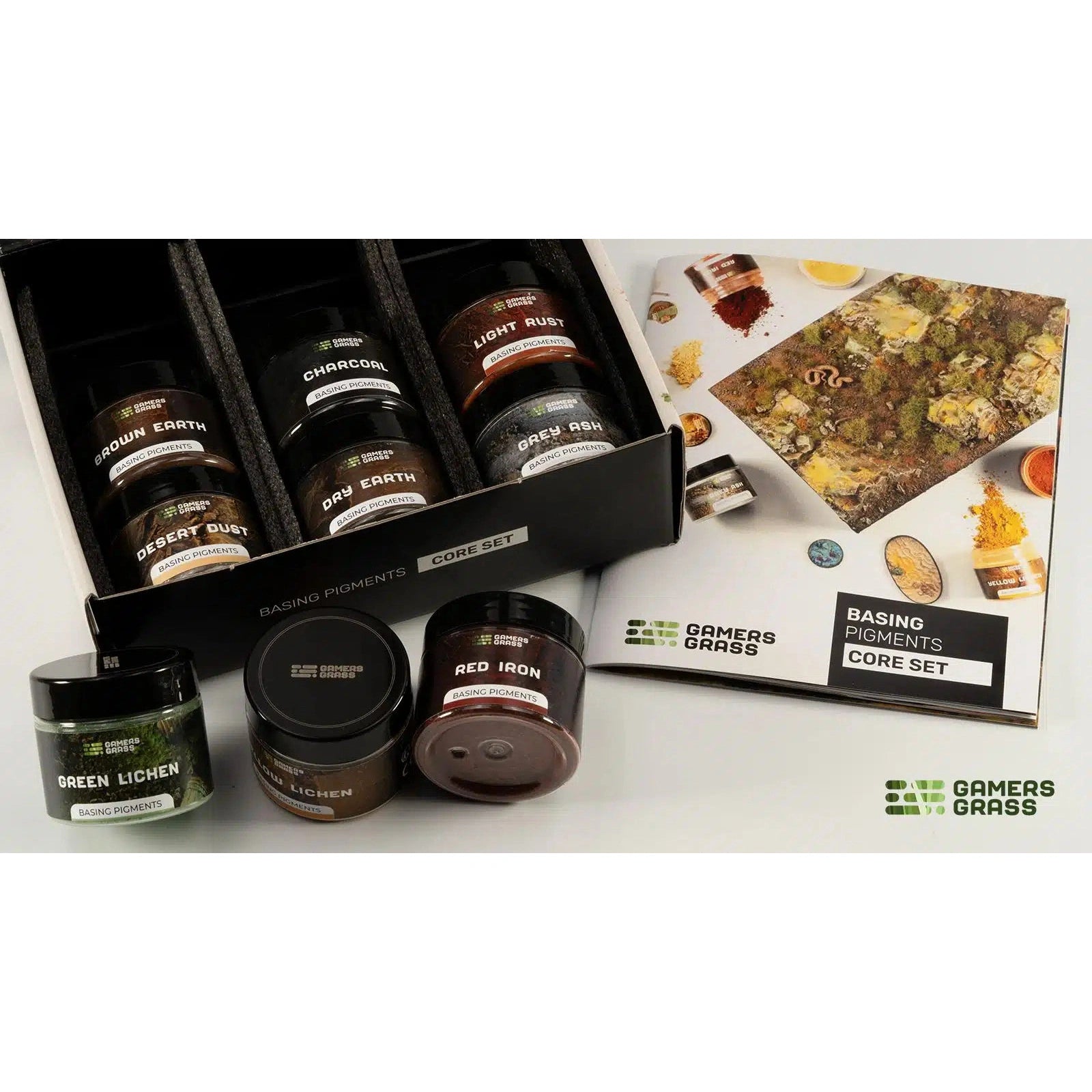 Gamers Grass | Basing Pigments Core Set | GGSB-BPCS | Basing Pigments Box