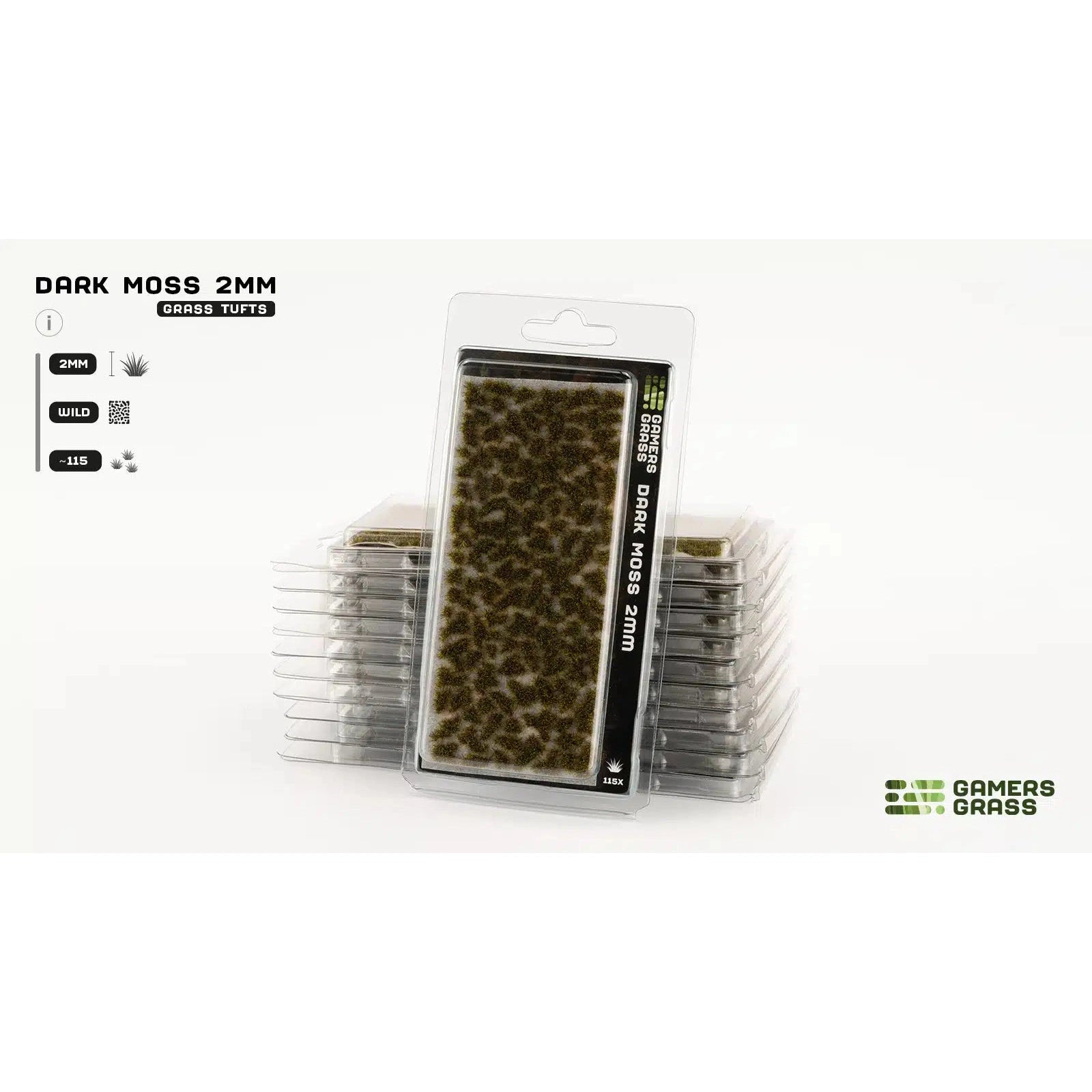 Gamers Grass | Dark Moss Basing Tufts 2mm | GG2-DMO