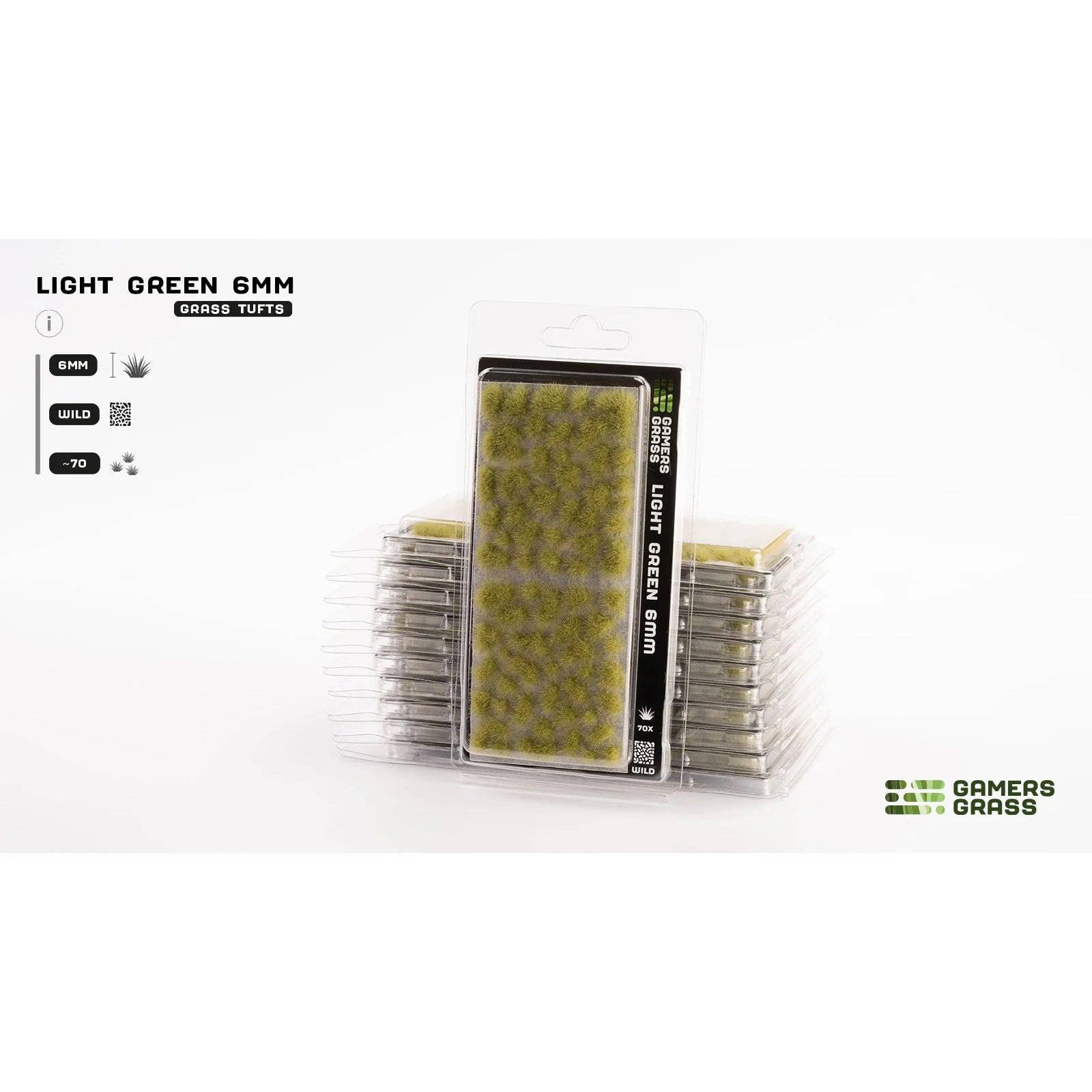 Gamers Grass | Scenics Wild Light Green Six mm | Basing Tufts | GG6-LG