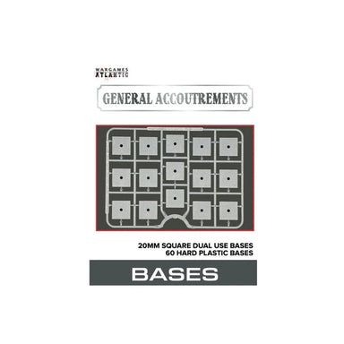 Wargames Atlantic | General Accoutrements | 20mm Square Dual Use Bases | Plastic Unit