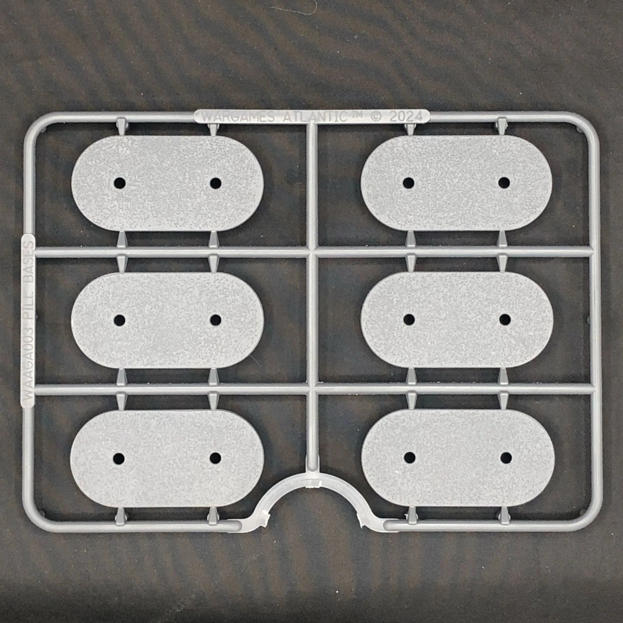 Wargames Atlantic | General Accoutrements | 25mm x 50mm Pill Bases | Single Sprue