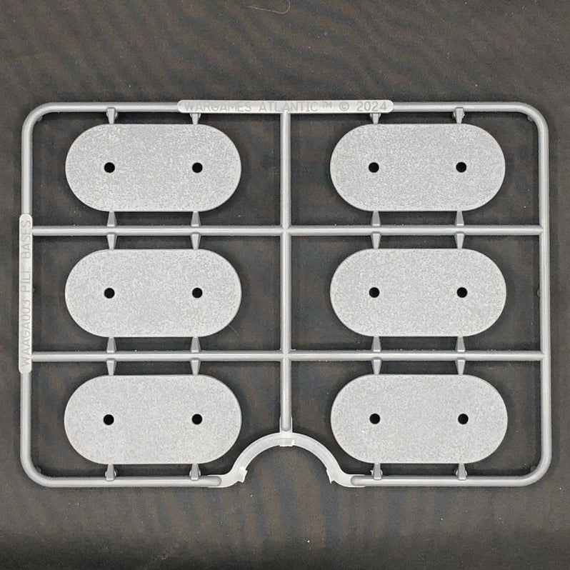 Wargames Atlantic | General Accoutrements | 25mm x 50mm Pill Dual Use Bases | Plastic Unit
