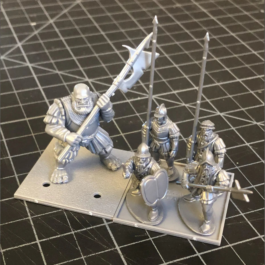 Wargames Atlantic | General Accoutrements | 40mm Square Dual Bases | Single Sprue Copy