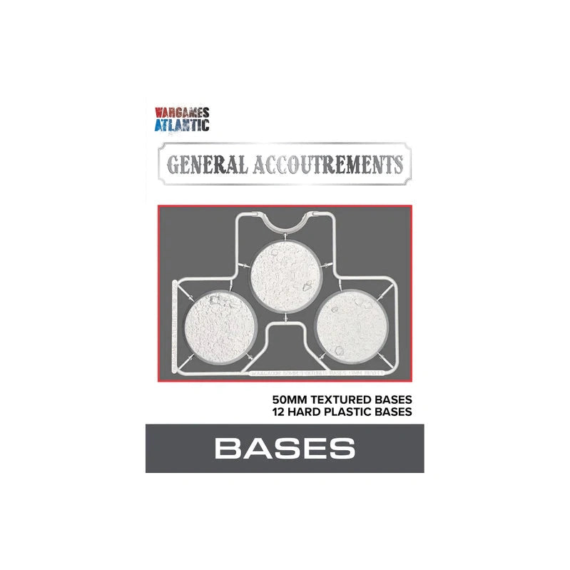 Wargames Atlantic | General Accoutrements | 50mm Textured Bases | Plastic Unit