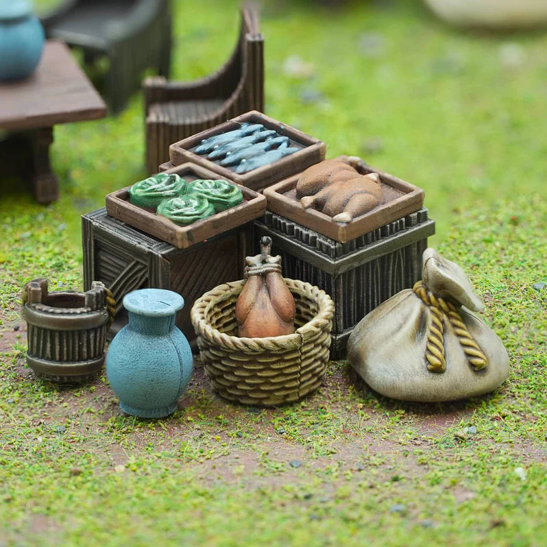 General Accoutrements | Markets and Barricades | 28mm Plastic Terrain