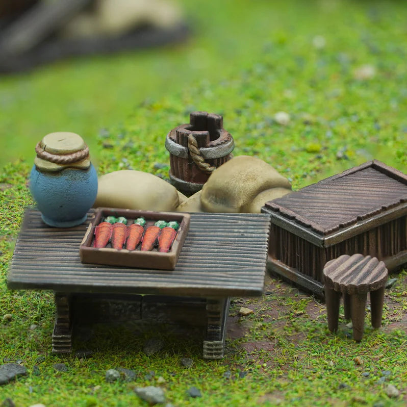 General Accoutrements | Markets and Barricades | 28mm Plastic Terrain