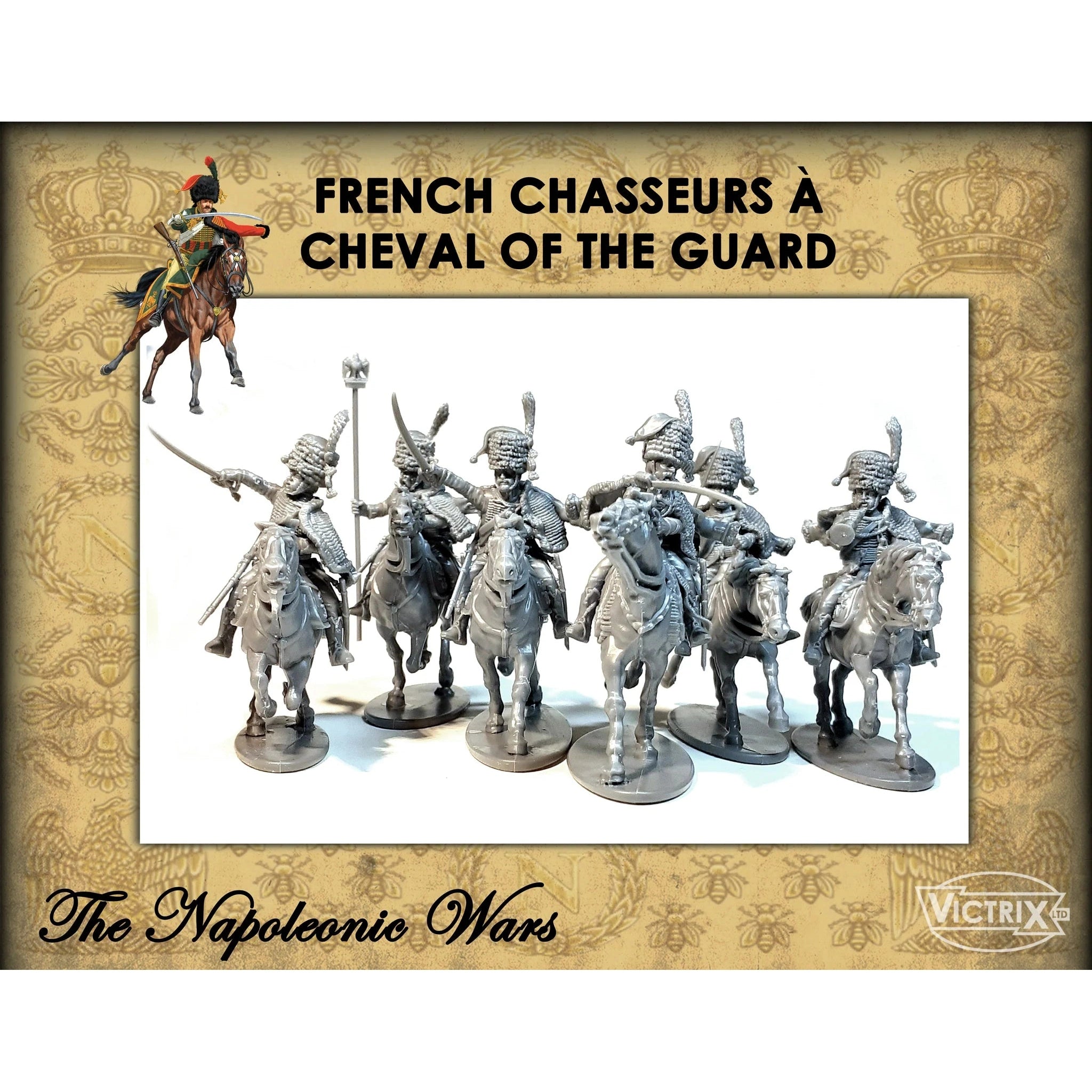 Victrix | Napoleonic Chasseurs A Cheval of the Guard | 28mm Plastic Unit | North Star Games | Miniature Kingdoms