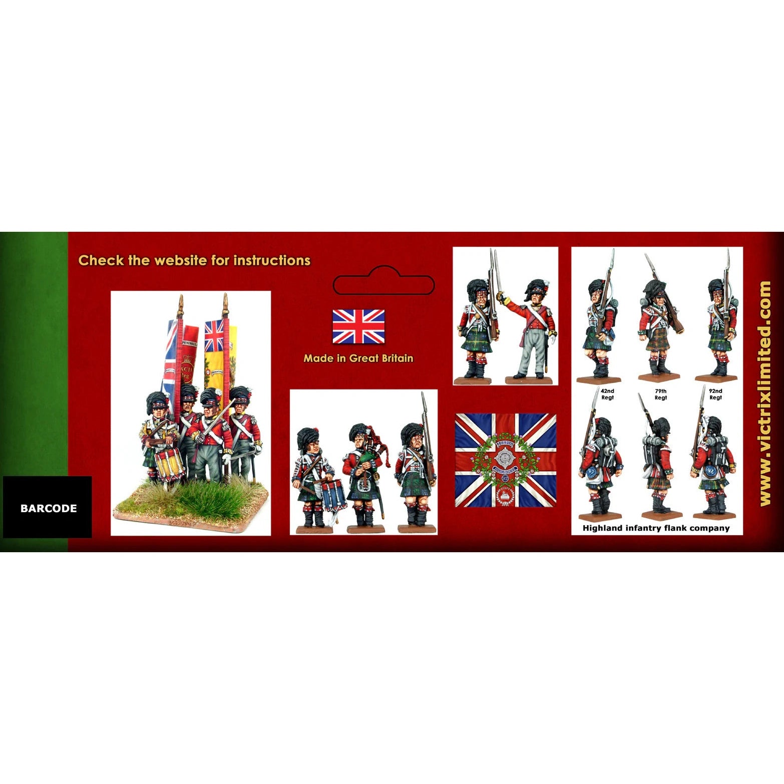 Victrix | Napoleonic British Highlanders Flank Companies | 28mm Plastic Unit | North Star Games | Miniature Kingdoms