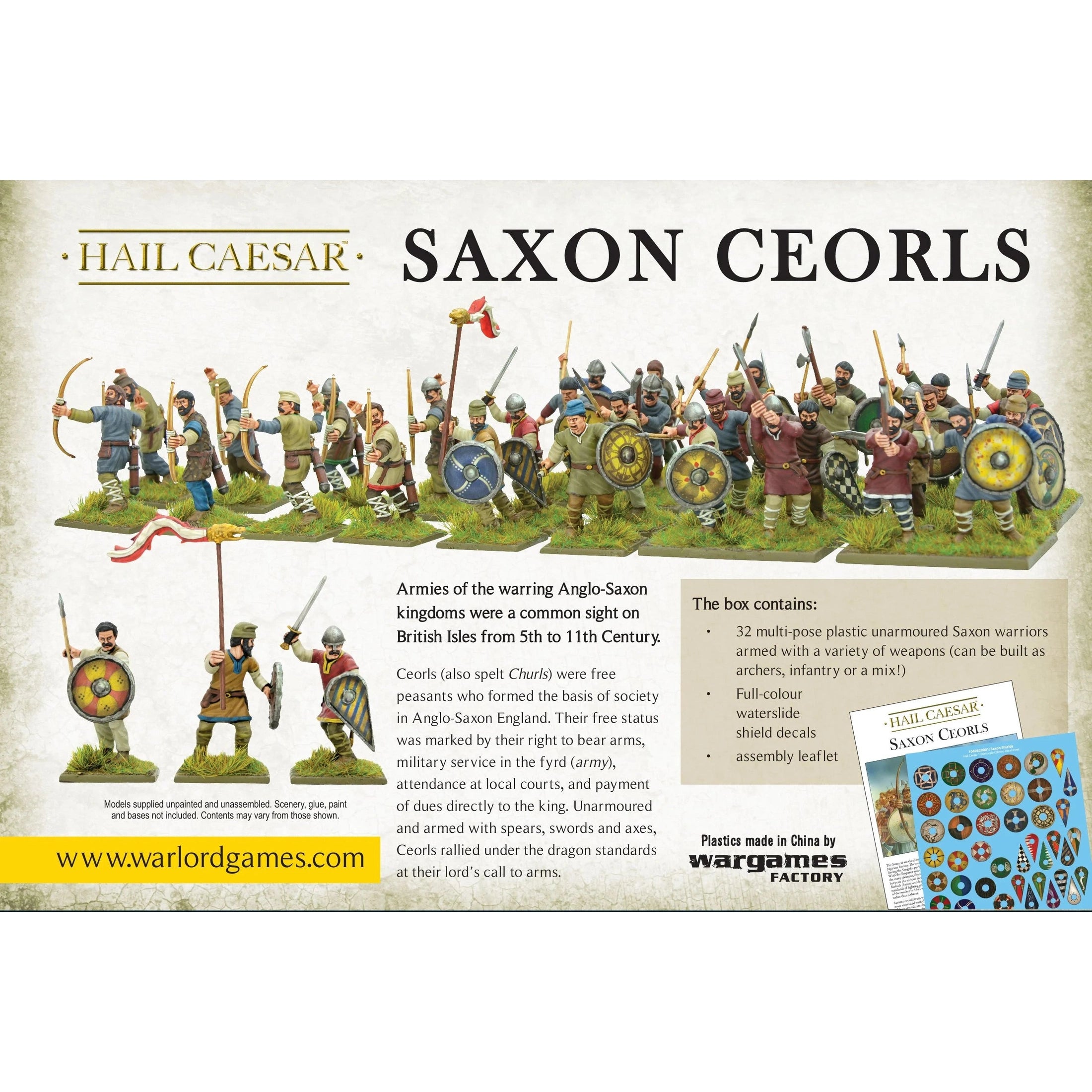 Hail Caesar | Saxon Cheorls | 28mm Plastic Unit