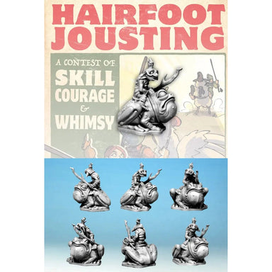 Hairfoot Jousting | Wartnose Jouster Riding a Hornfrog | 28mm Metal Blister Pack