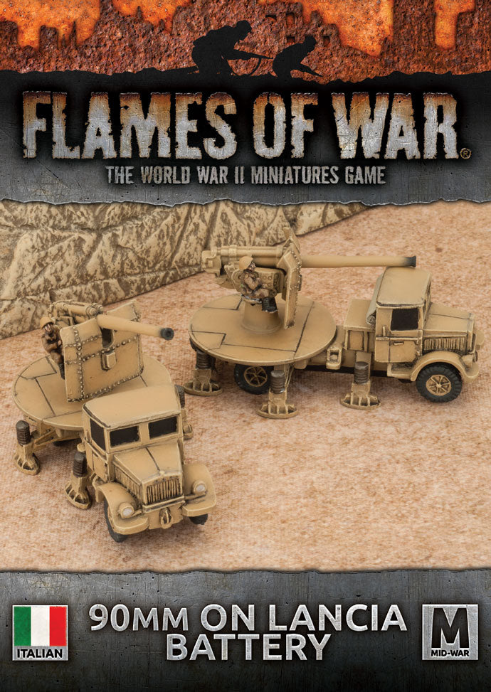 Flames of War | Italian 90mm On Lancia Battery | 15mm Resin / Metal Unit