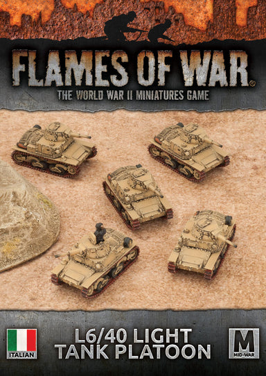 Flames of War | Italian L6/40 Light Tank Platoon | 15mm Resin / Metal Unit