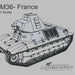 Culverin Models | French FCM36 Tank | 28mm Scale | 3d Printed Resin