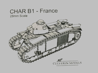 Culverin Models | French Char B1 | 28mm Scale | 3d Printed Resin