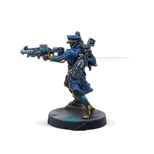 Infinity | 012 Bluecoat Adhesive Launcher | 28mm Metal Blister Pack