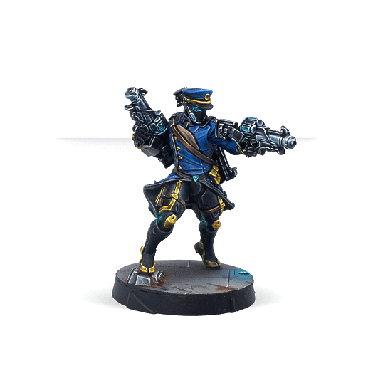 Infinity | 012 Bluecoat Adhesive Launcher | 28mm Metal Blister Pack