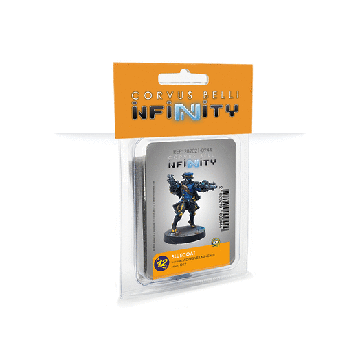 Infinity | 012 Bluecoat Adhesive Launcher | 28mm Metal Blister Pack