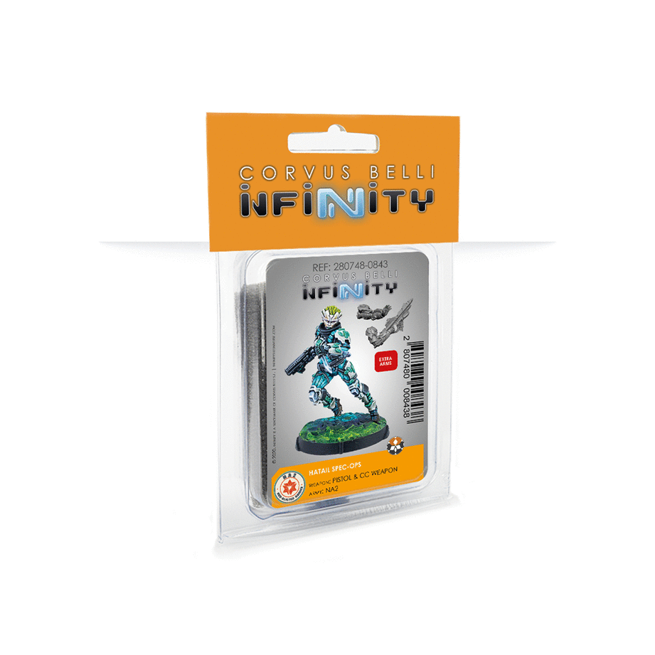 Infinity | 012 | Hatail Spec-Ops Pistol & CC | 28mm Metal Blister Pack