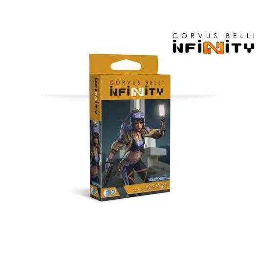Infinity | Panoceania | Dr Priya Harper, Archeo Raider P.Carbine | 28mm Metal Small Box