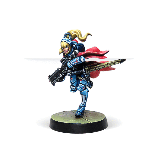 Infinity | Panoceania Jeanne D'Arc 2.0 Spitfire | 28mm Metal Blister Pack