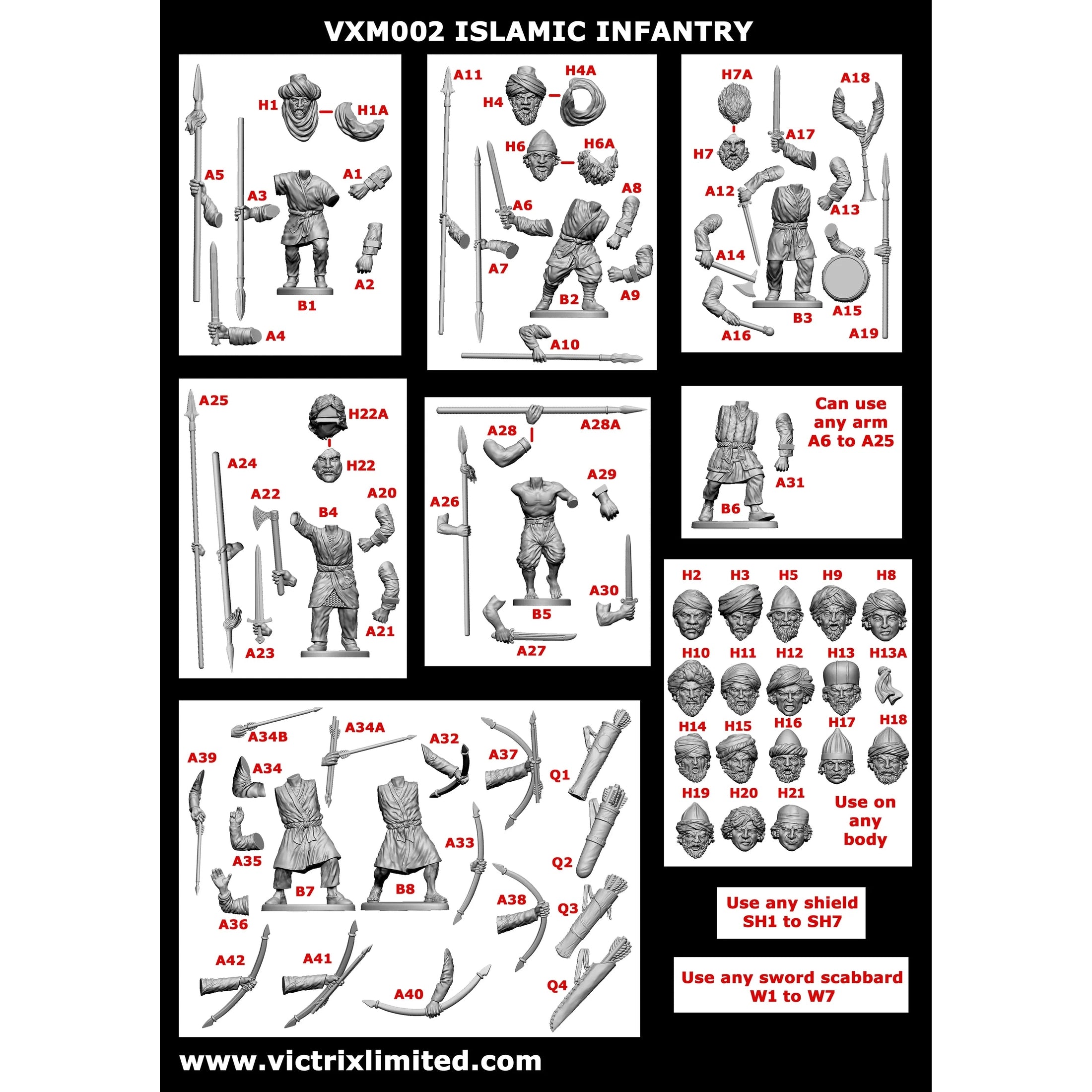 Victrix | Islamic Infantry | 28mm One Sprue