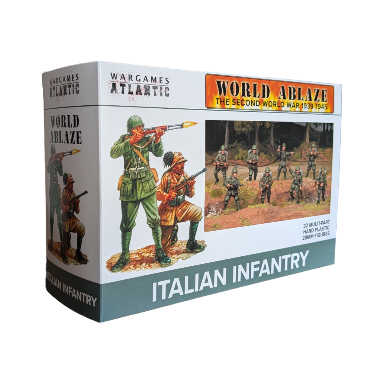 Worlds Ablaze | Italian Infantry | Plastic Unit | Wargames Atlantic | Miniature Kingdoms