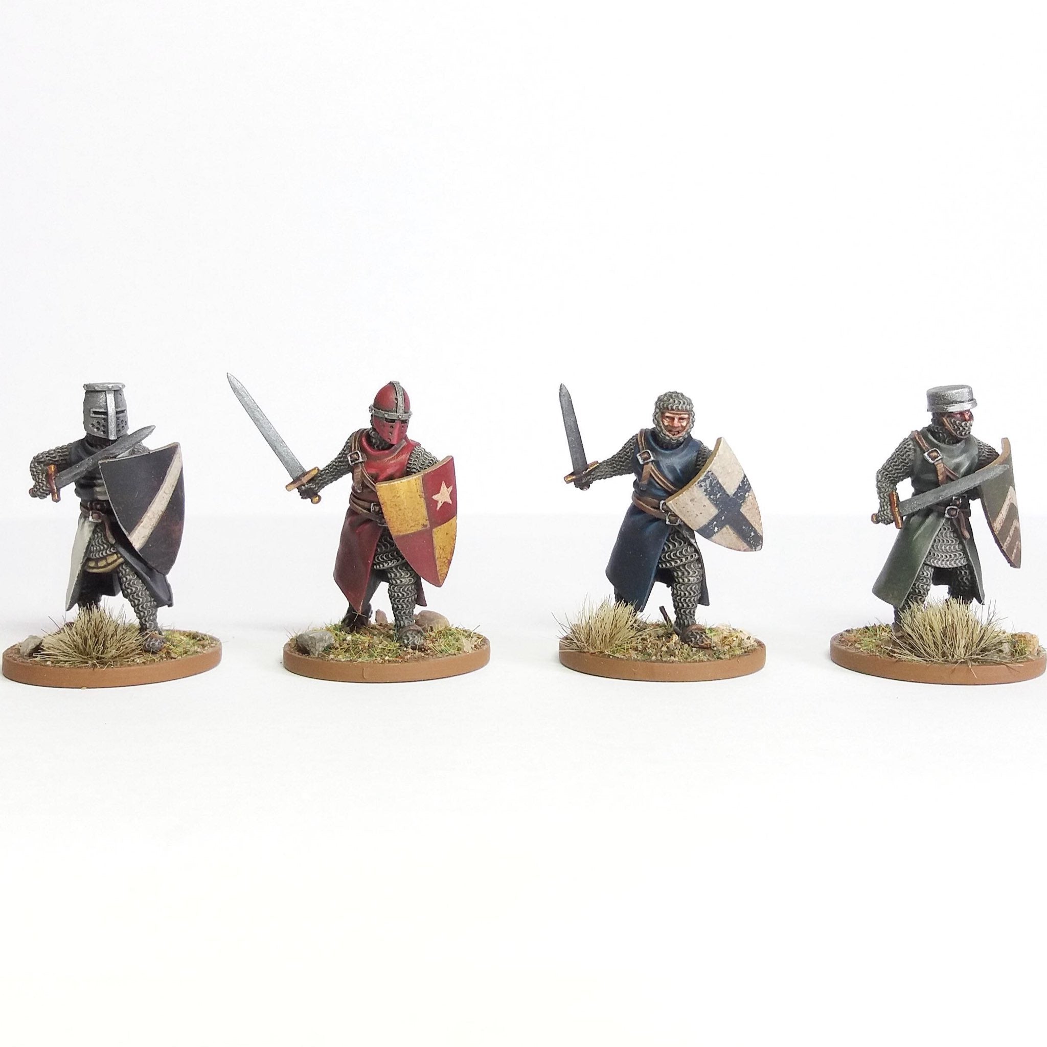 Age Of Chivalry | Foot Knights 1150-1320 | 28mm Plastic Unit | Wargames Atlantic | Miniature Kingdoms