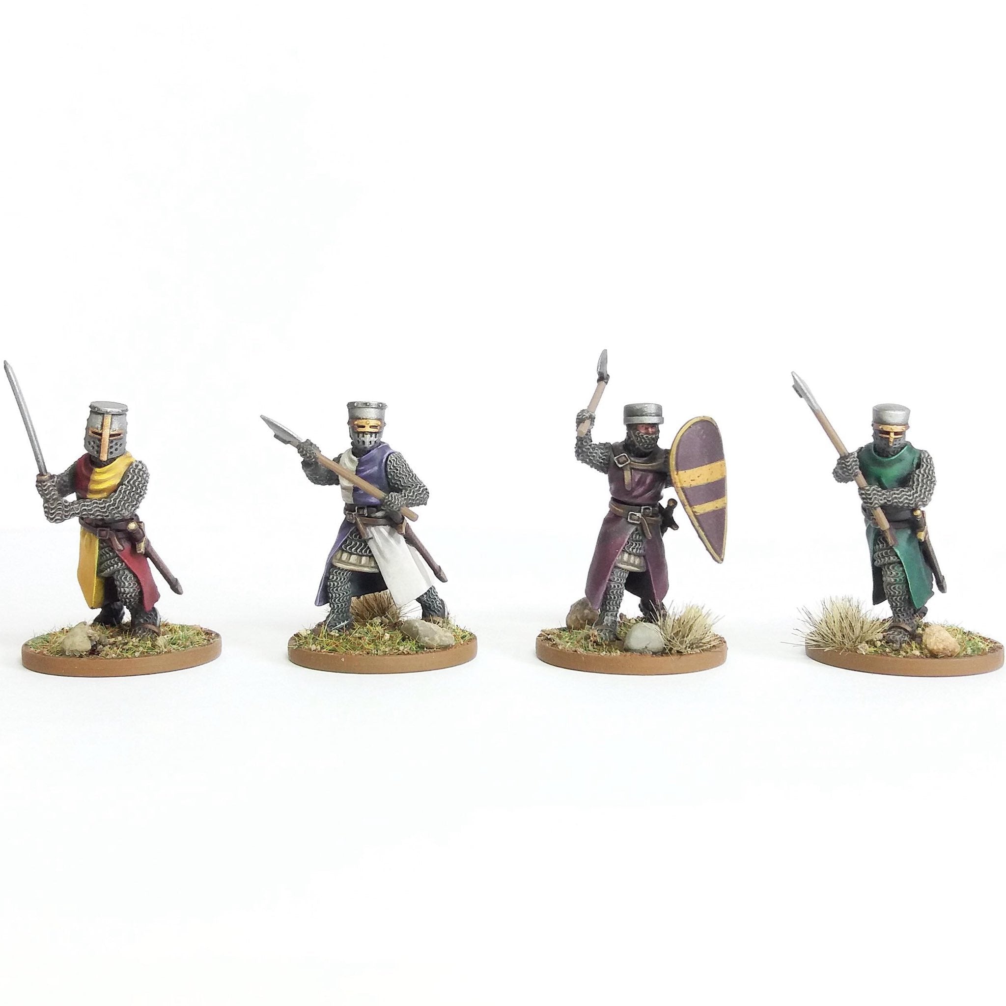 Age Of Chivalry | Foot Knights 1150-1320 | 28mm Plastic Unit | Wargames Atlantic | Miniature Kingdoms