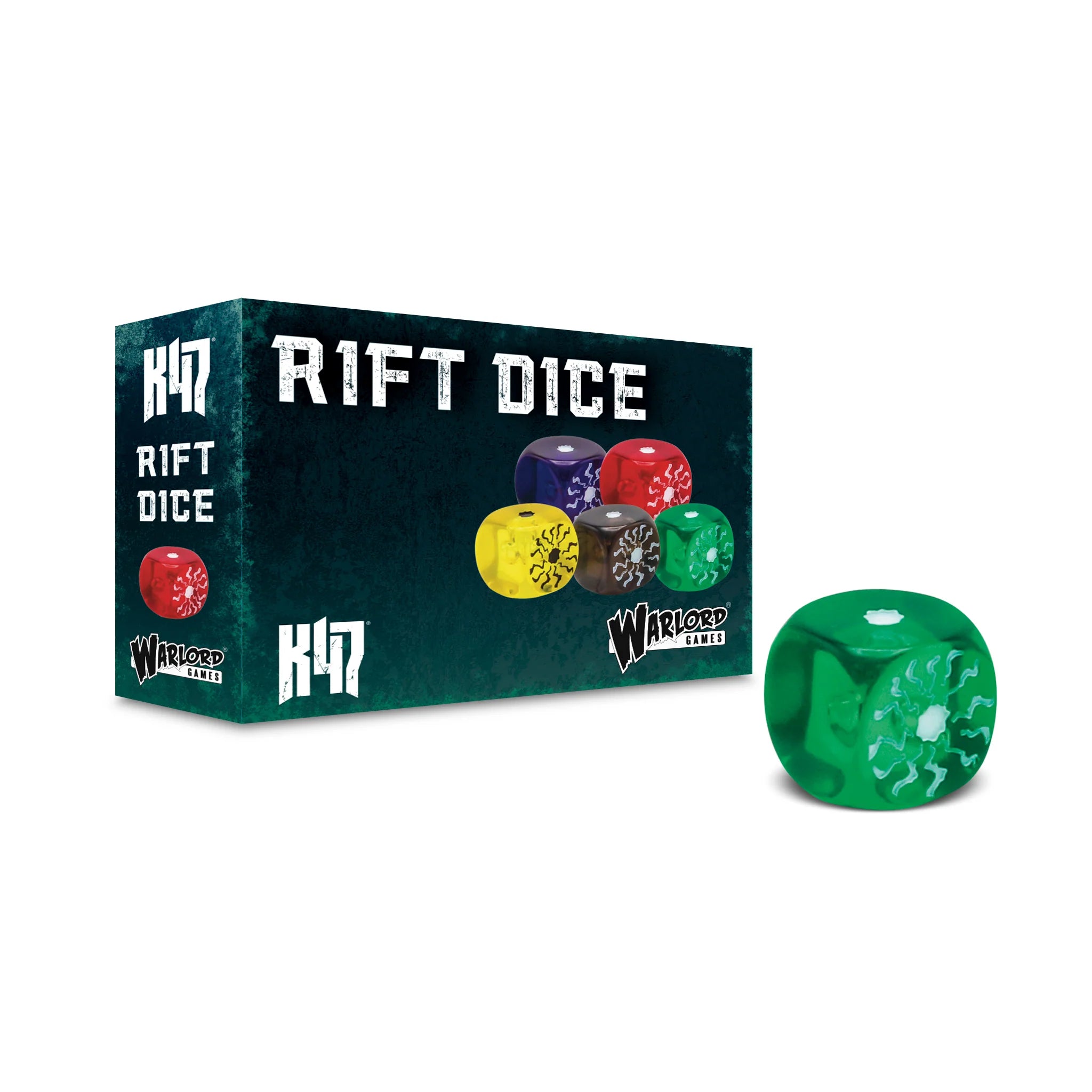 Konflikt 47 | Rift Dice Green | 12 x D6 Dice