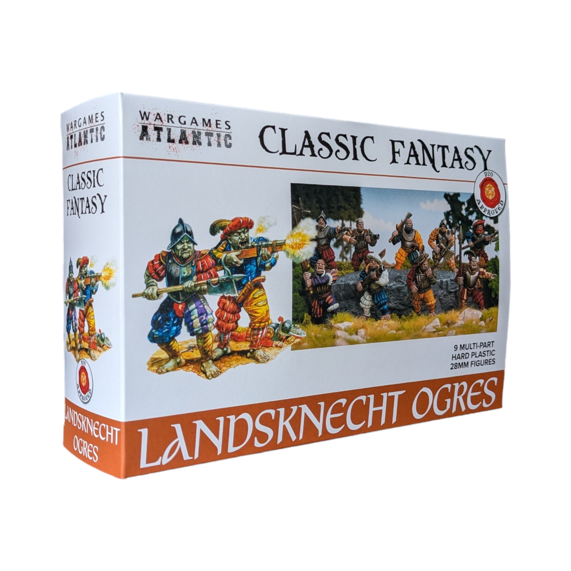 Classic Fantasy | Landsknecht Ogres | Plastic Unit | Wargames Atlantic | Miniature Kingdoms